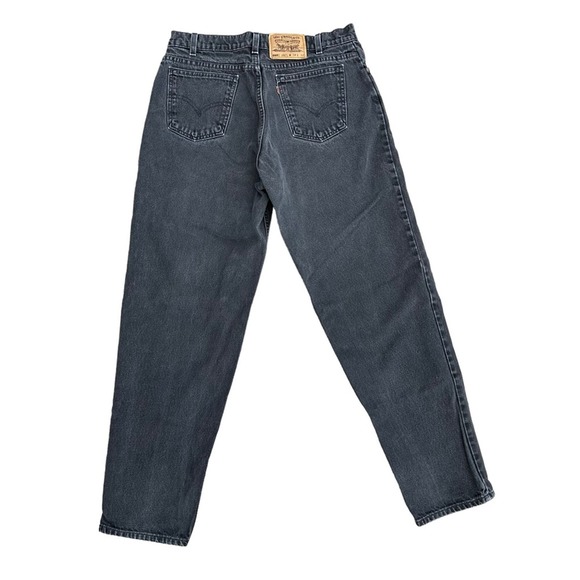 Vtg Levis 560 Orange Tab Black Jeans Mens Tapered Leg Loose Fit Black 34W 32L - Picture 12 of 14